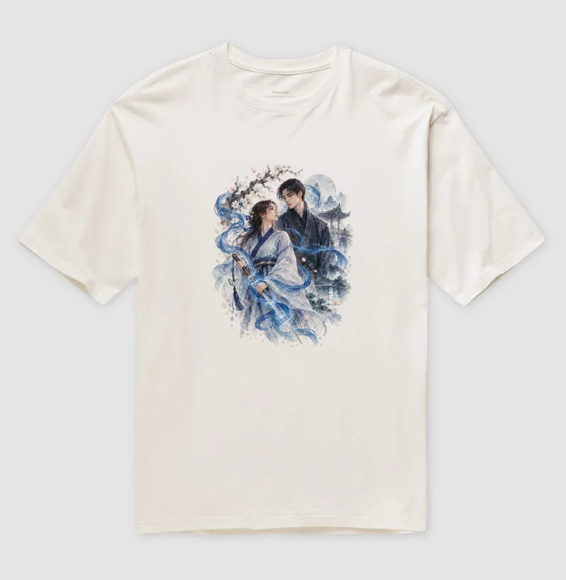 Camiseta Oversized -  Dorama Espírito Azul | Espada, Magia e Romance - Entre Almas e Destinos