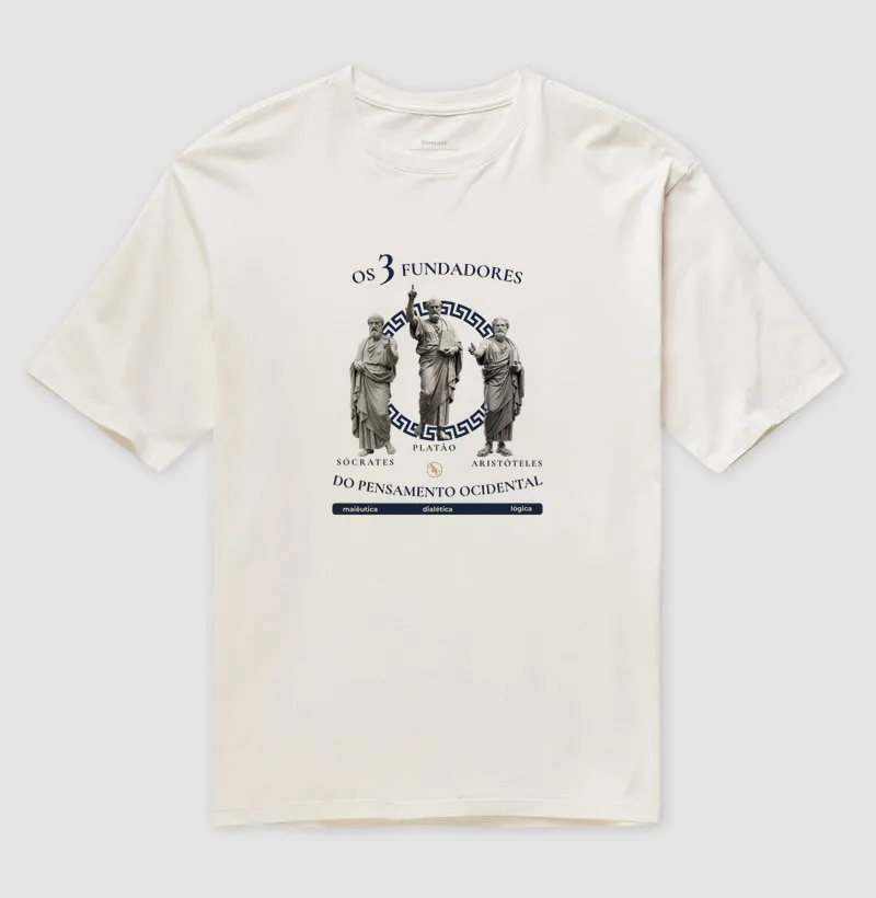 Camiseta Filosofia "Os 3 Fundadores do Pensamento Ocidental" | Sócrates, Platão e Aristóteles - Imagem 3