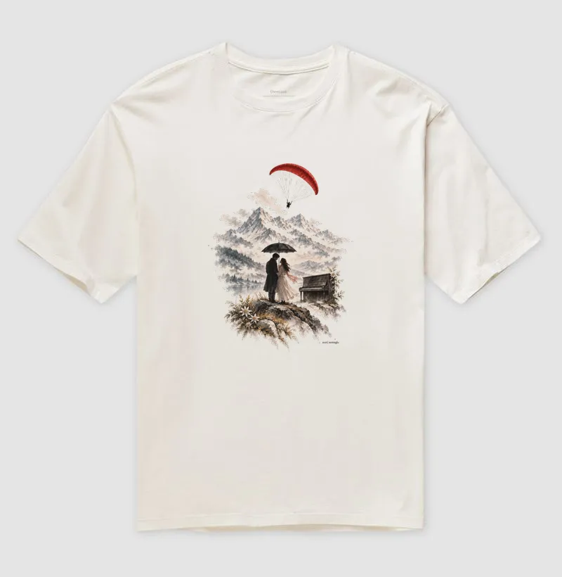 Camiseta Oversized - Piano, parapente e Suiça - 3 - Imagem 4