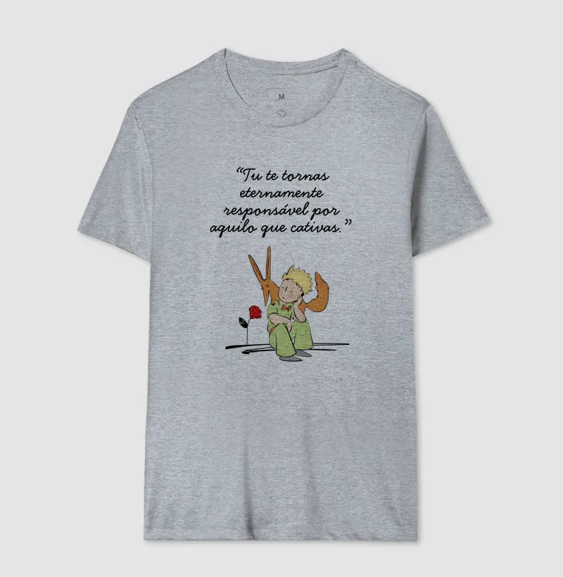 Camiseta O Pequeno Príncipe - Tú te tornas eternamente responsável por aquilo que cativas - Imagem 4
