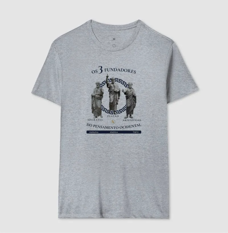 Camiseta Filosofia "Os 3 Fundadores do Pensamento Ocidental" | Sócrates, Platão e Aristóteles - Imagem 11