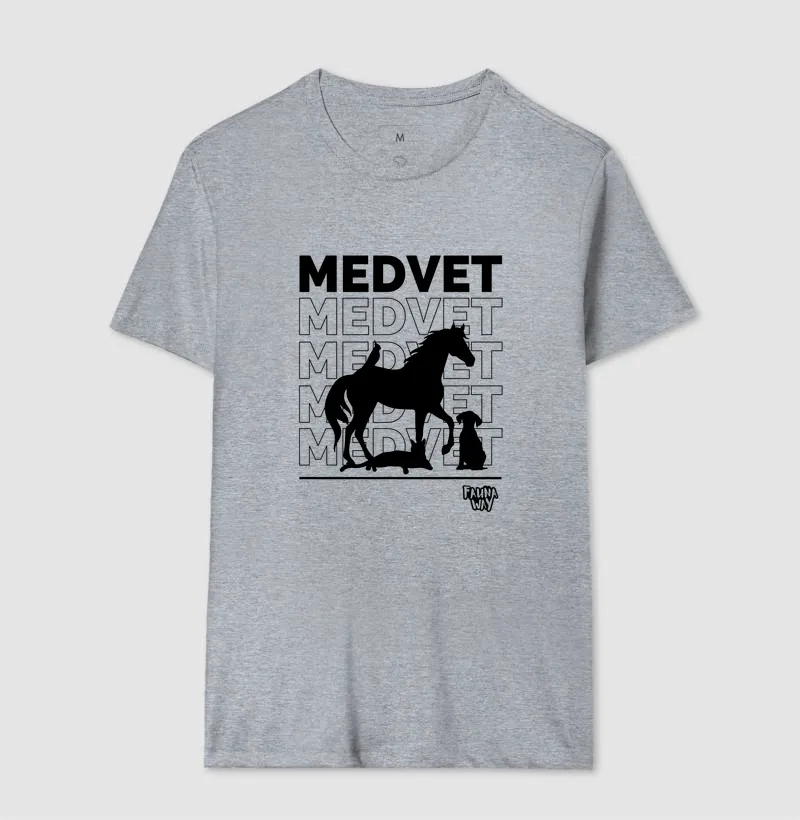 Camiseta Med Vet Silhueta Medicina Veterinária Animais Algodão - Fauna Way - Imagem 8