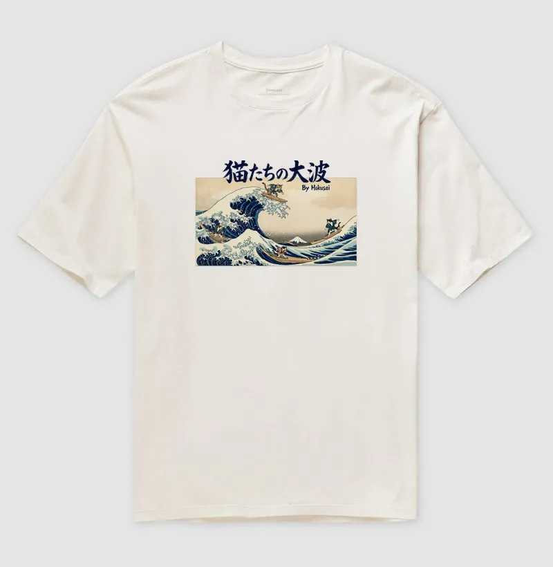 A Grande Onda dos Gatos - Hokusai v.2