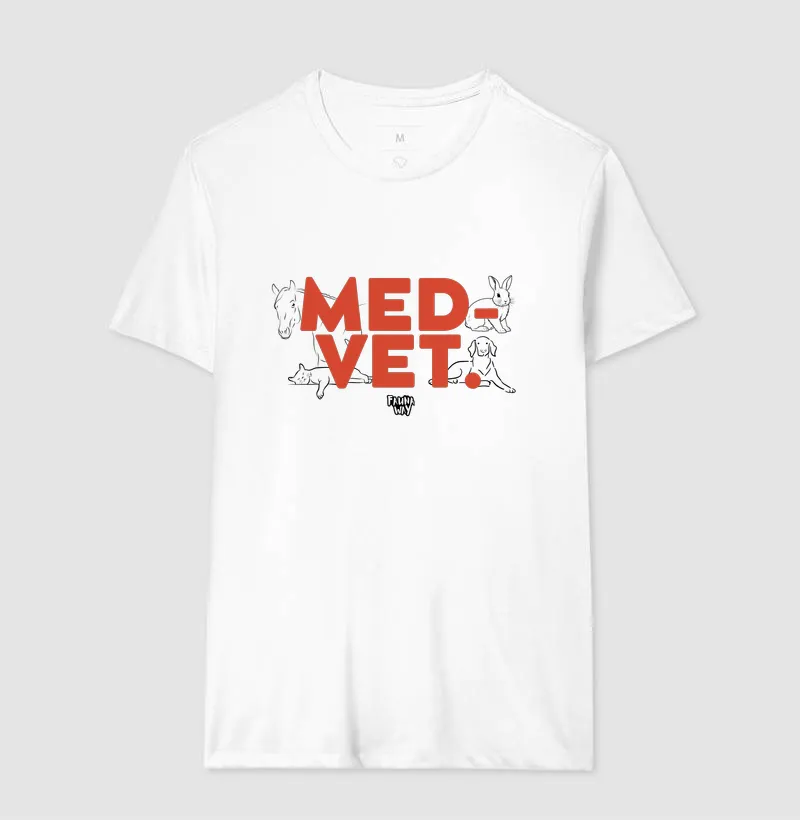 Camiseta MED-VET Medicina Veterinária Profissão Algodão - Fauna Way - Imagem 4