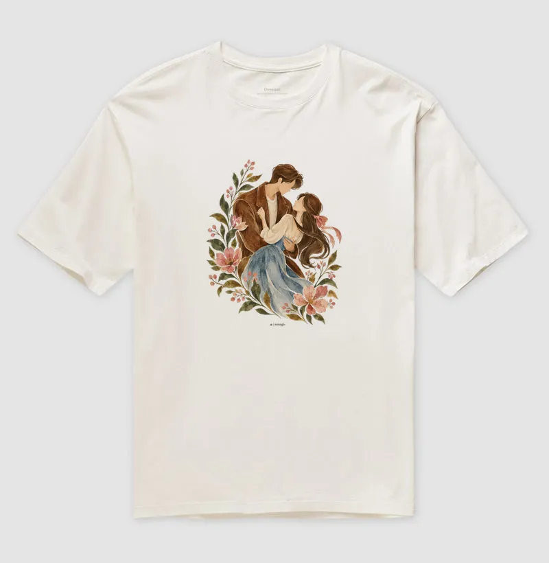 Camiseta Oversized Queda nos Braços - Cena de todo dorama | Camiseta Dorameira em Aquarela