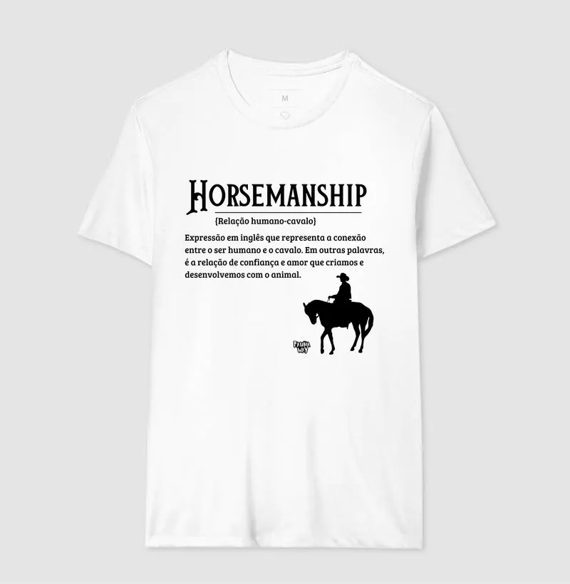 Camiseta Horsemanship Cavalo Equestre Medicina Veterinária Algodão - Fauna Way - Imagem 4