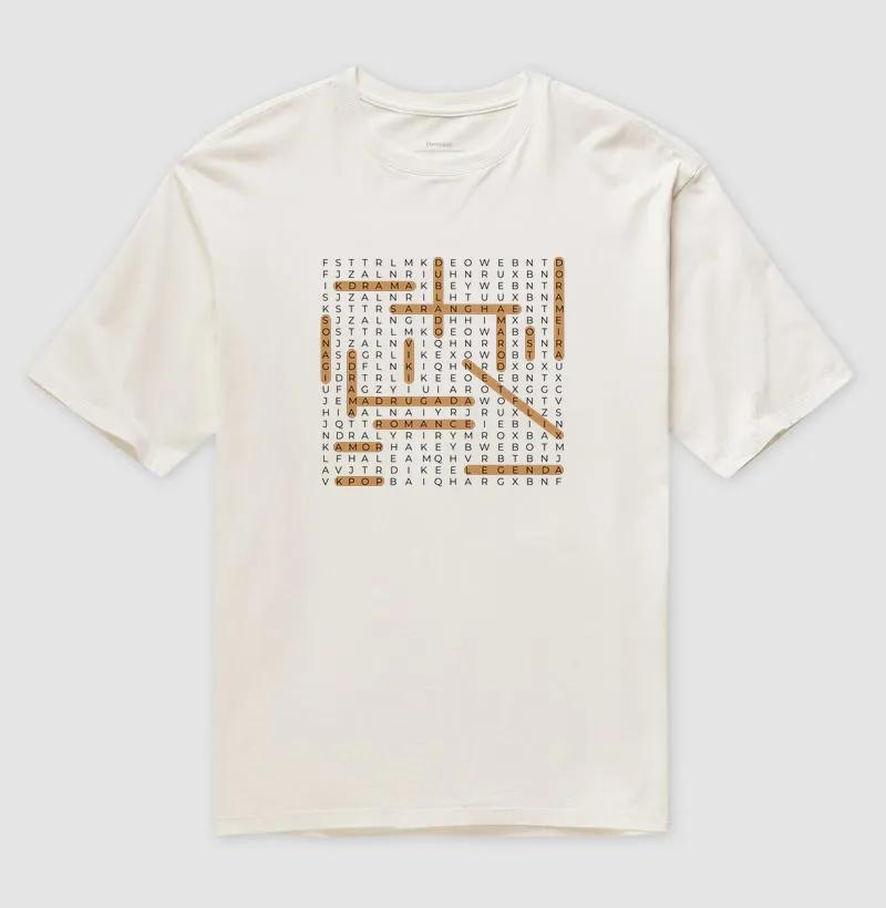 Camiseta Oversized Caça palavras dorameira - Imagem 4
