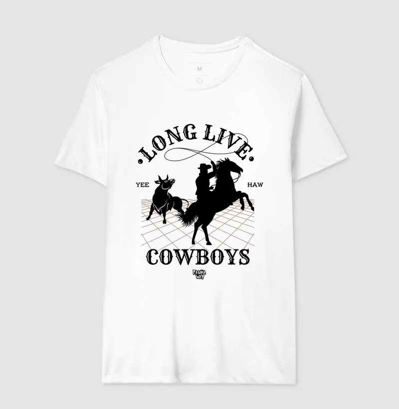 Camiseta Vida Longa aos Cowboys Cavalo Country Veterinária Algodão - Fauna Way - Imagem 4