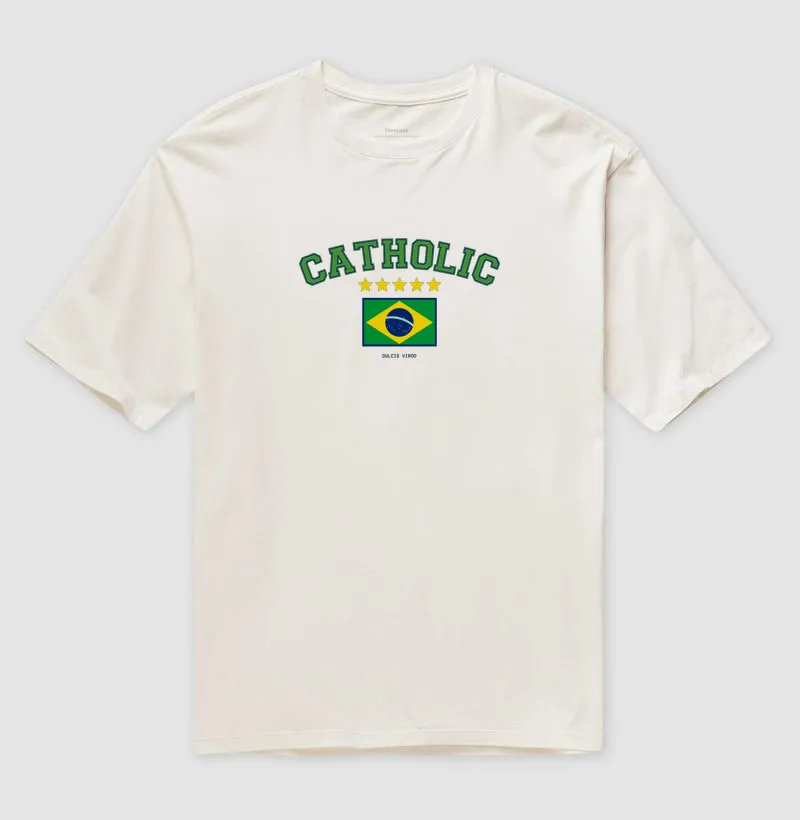 Camiseta Brasil + CATHOLIC 2026
