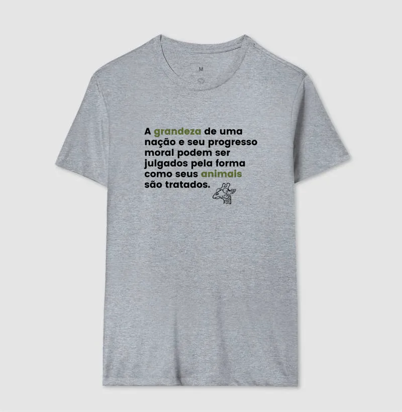 Camiseta Citação Mahatma Gandhi Proteção Animal Frases Algodão - Fauna Way - Imagem 8