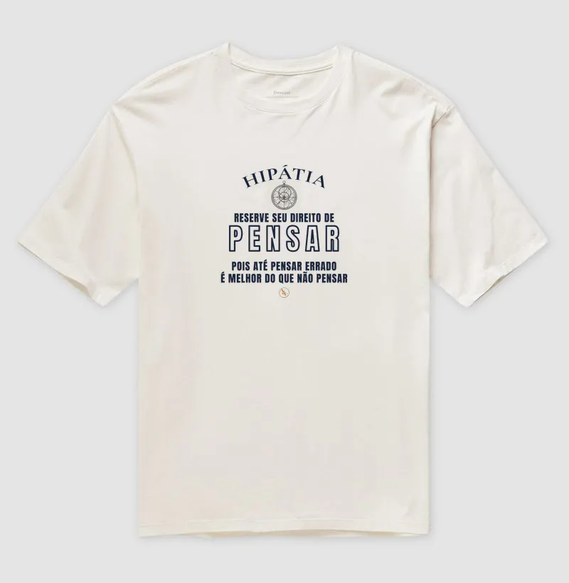 Camiseta Tipográfica Hipátia | Direito de Pensar - Imagem 6