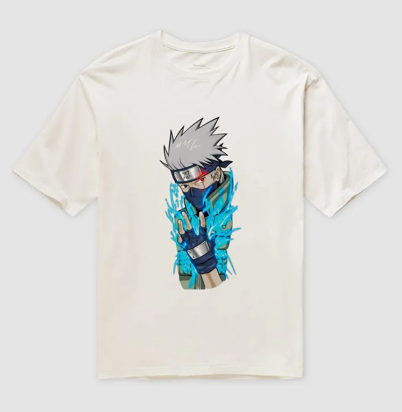 Camiseta Oversized - Kakashi Sharingan