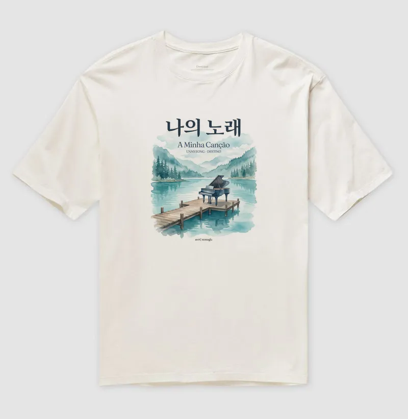 Camiseta Dorama "A Minha Canção" - Estampa Piano no Lago | Sonagi