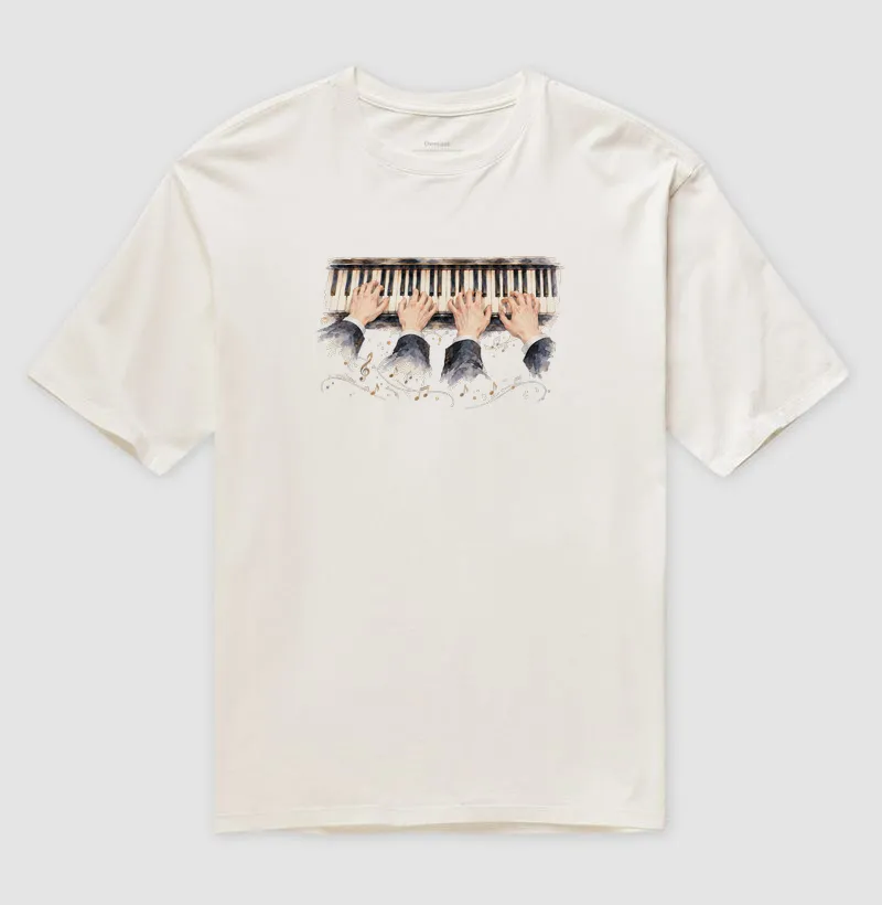 Camiseta Oversized - 4 mãos ao piano - Imagem 4