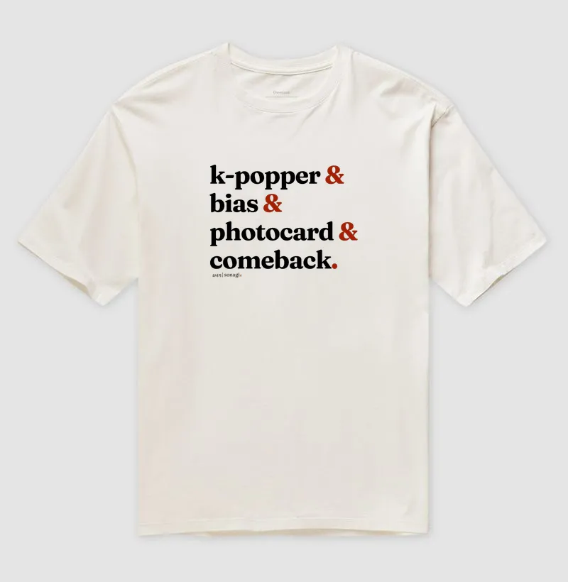 Camiseta Oversized - K-popper e Bias e photocard e comeback - Imagem 4