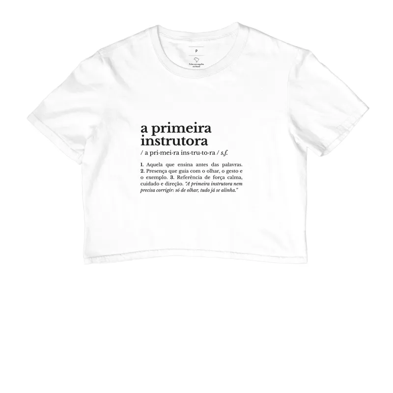 a primeira instrutora – substantivo feminino