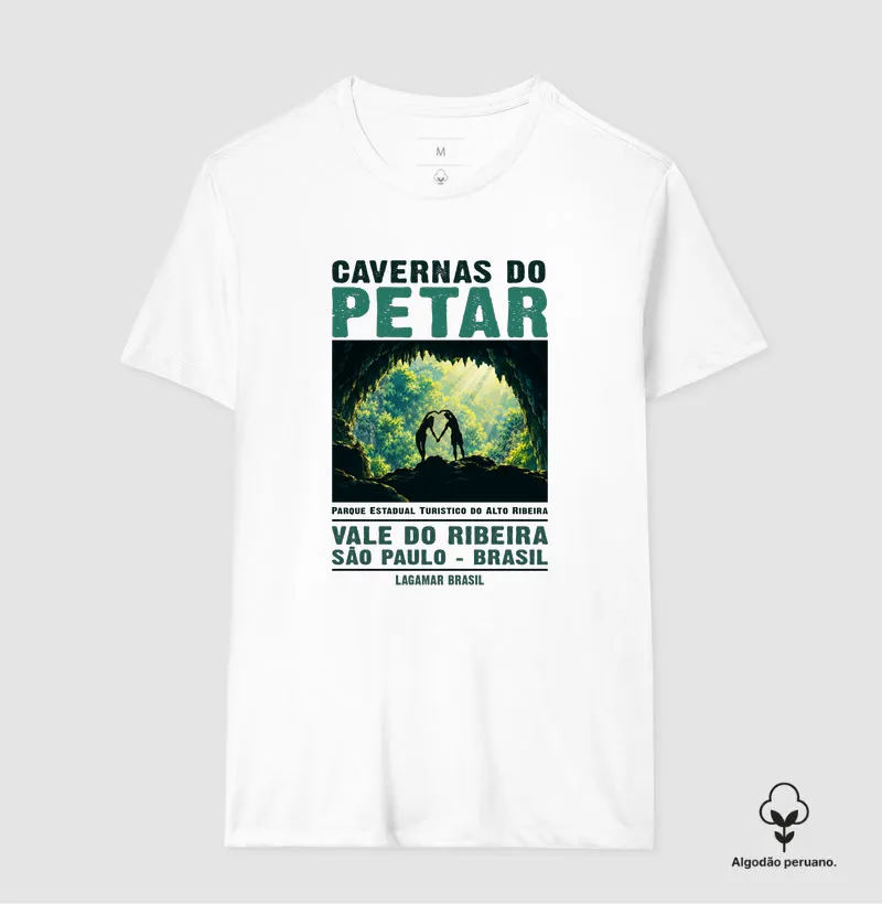 Cavernas do Petar (Algodão Peruano) - Camiseta Algodão Peruano