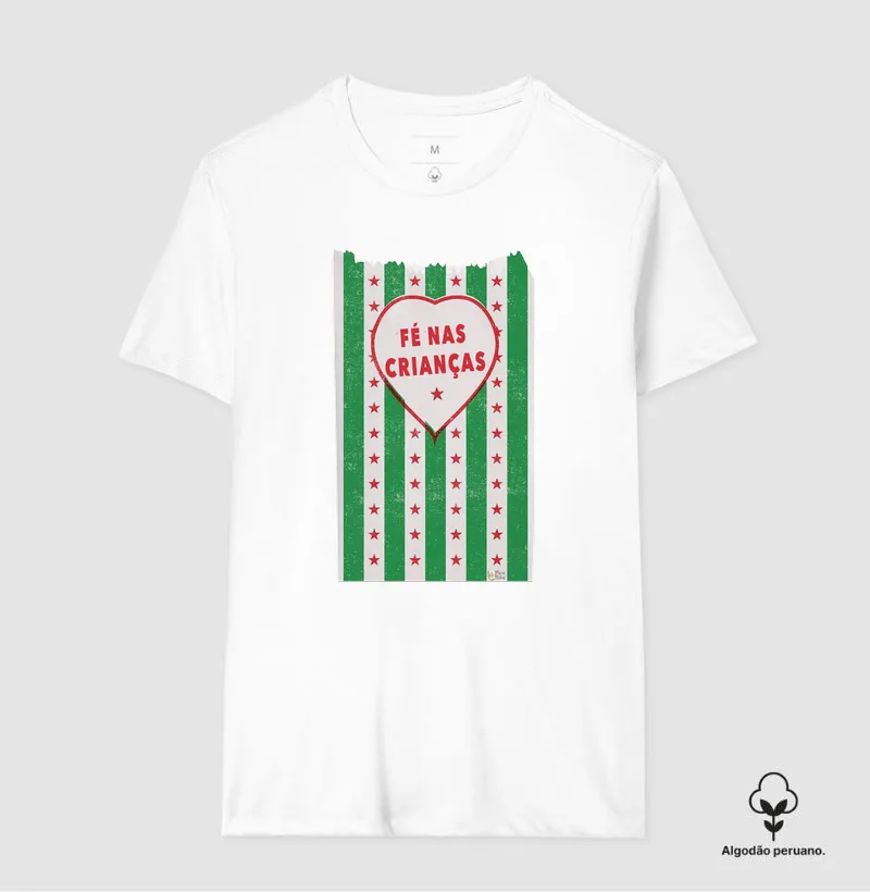 Fé Nas Crianças Maria Patuá - Camiseta Algodão Peruano