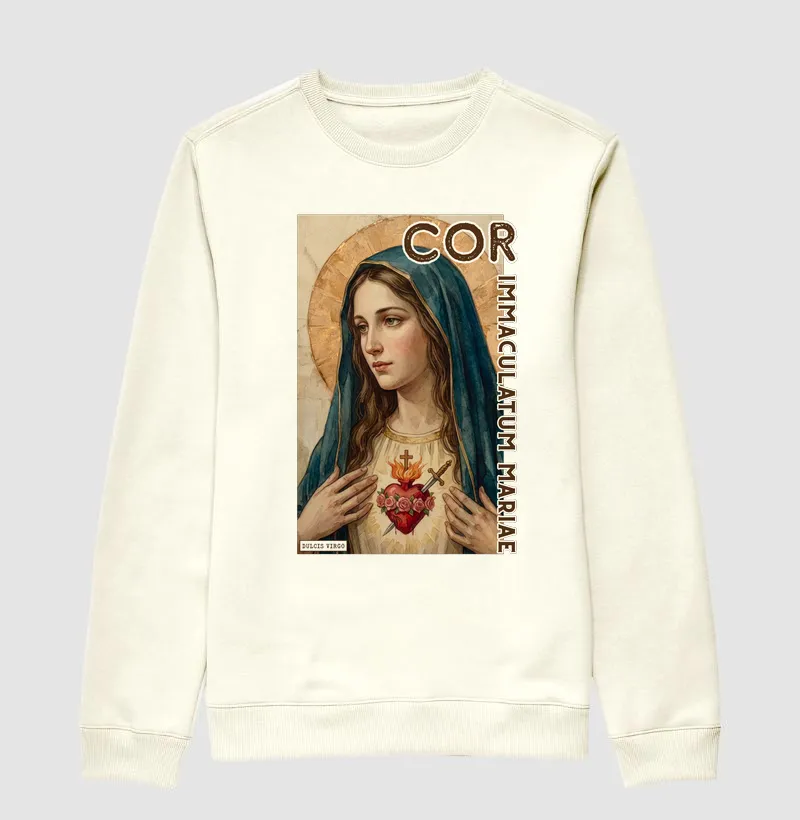 "Cor Immaculatum Mariae" Imaculado Coração de Maria - Suéter Moletom