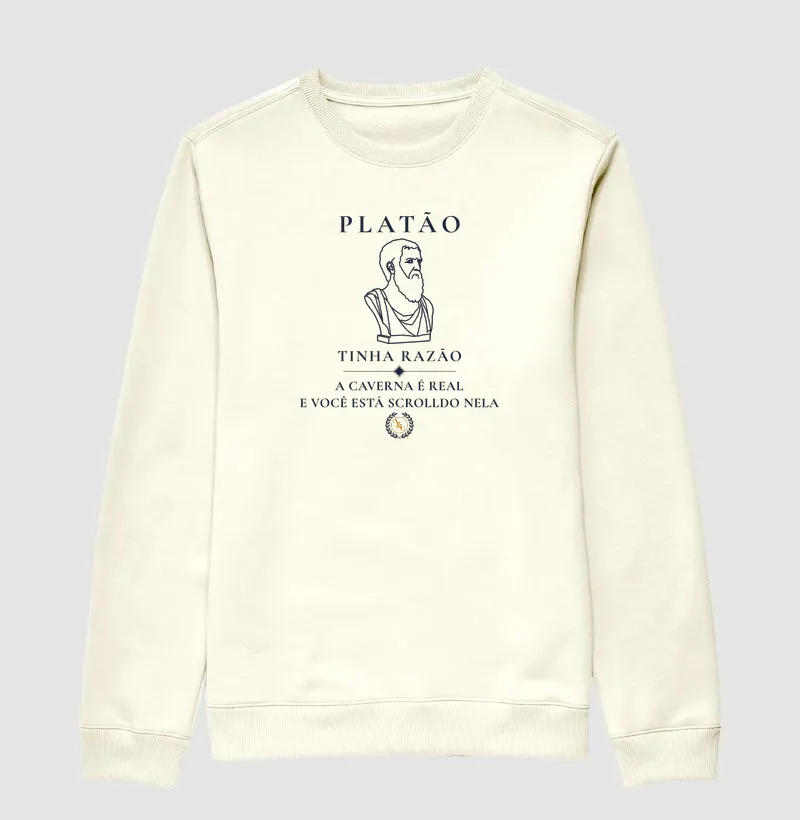 Camiseta Filosófica Platão: O Mito do Scroll