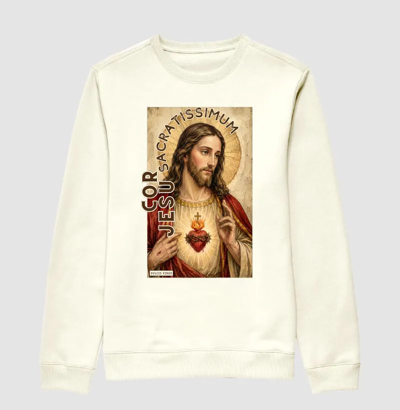 "Cor Jesu Sacratissimum" Sagrado Coração de Jesus - Suéter Moletom