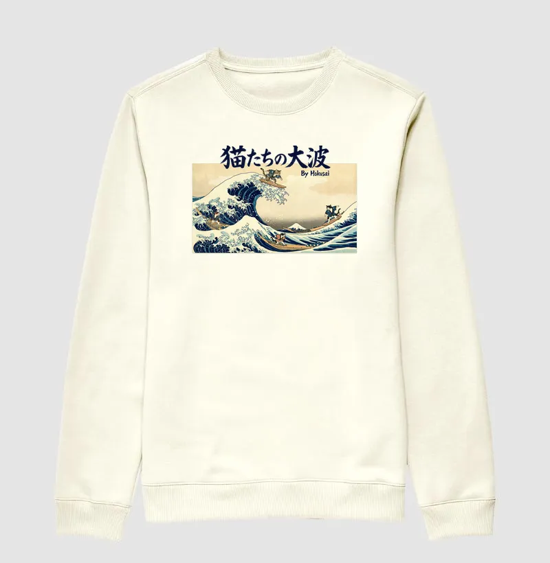 A Grande Onda dos Gatos - Hokusai v.2