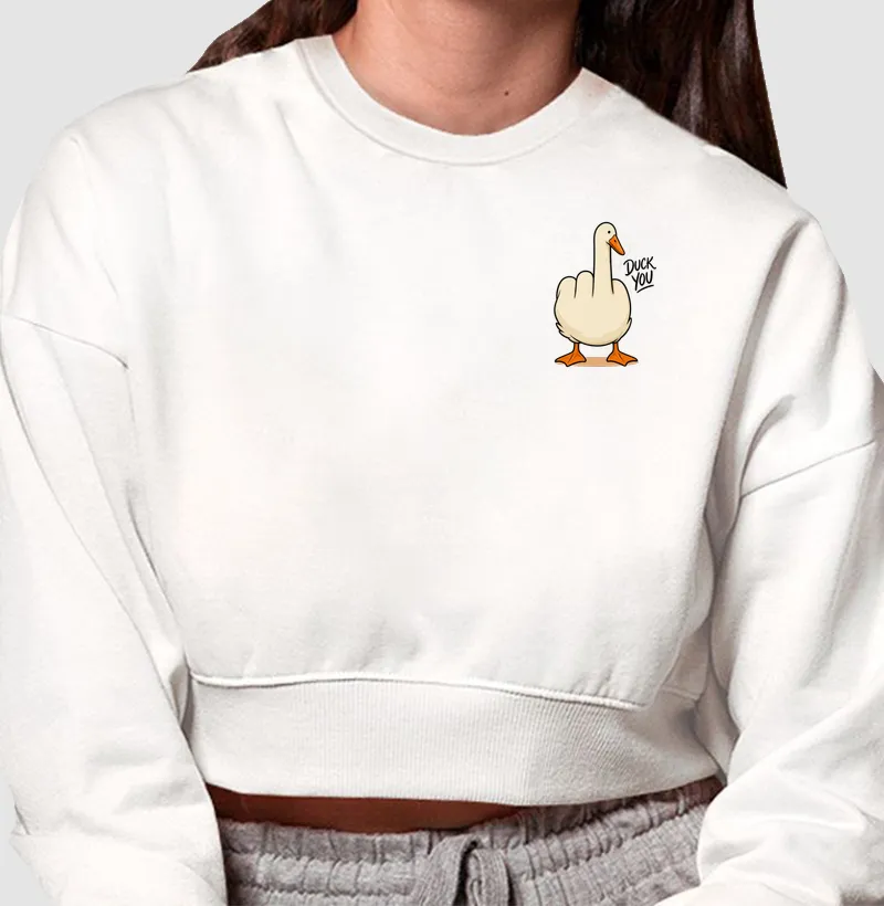 DUCK YOU MINIMALISTA - Cropped Moletom