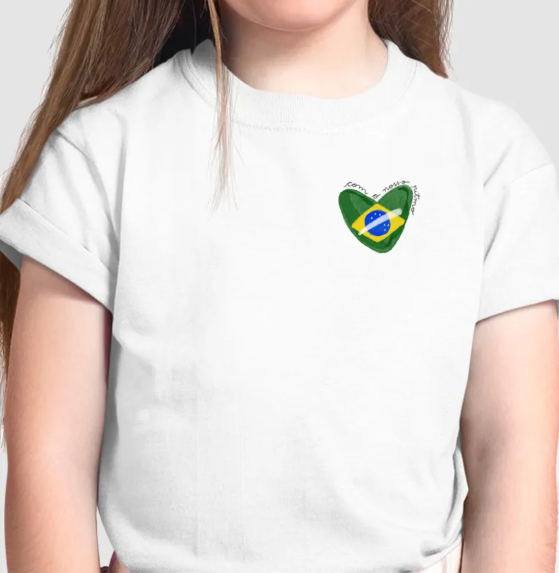 T shirt Com o nosso ritmo infantil