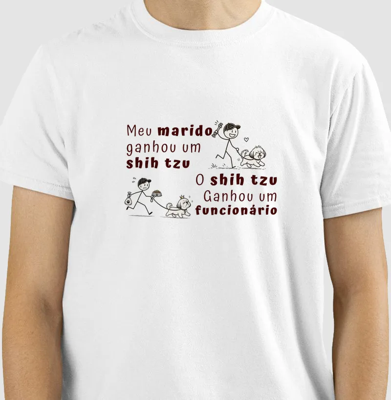 Meu marido ganhou um Shih Tzu, o Shih tzu ganhou um funcionário 