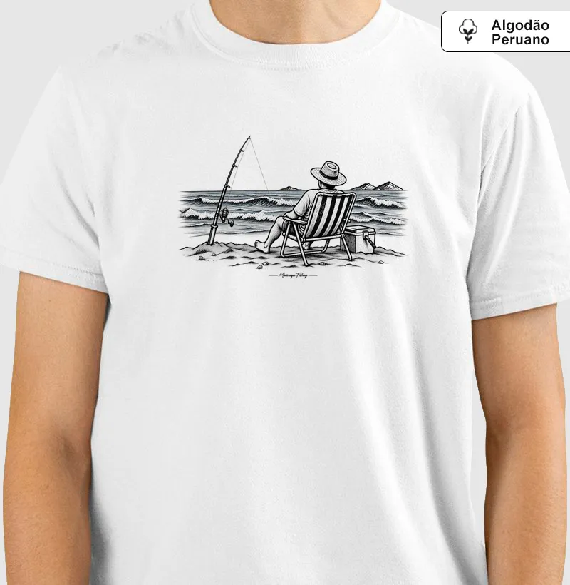 Pescaria Sem Pressa | Minicraque Fishing - Camiseta Algodão Peruano