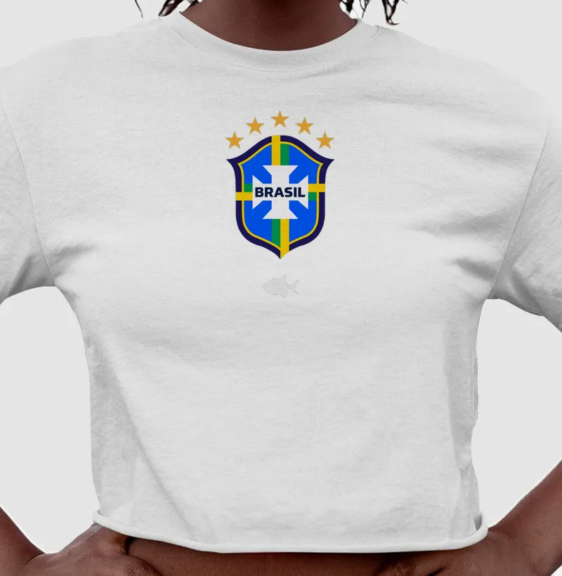 Brasil Escudo Colorido Central - Cropped - #28710