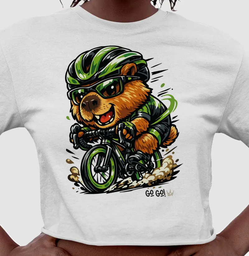 Capivara radical pedalando