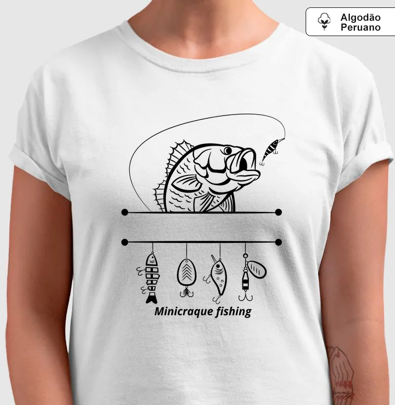 Minicraque Fishing - Camiseta Algodão Peruano