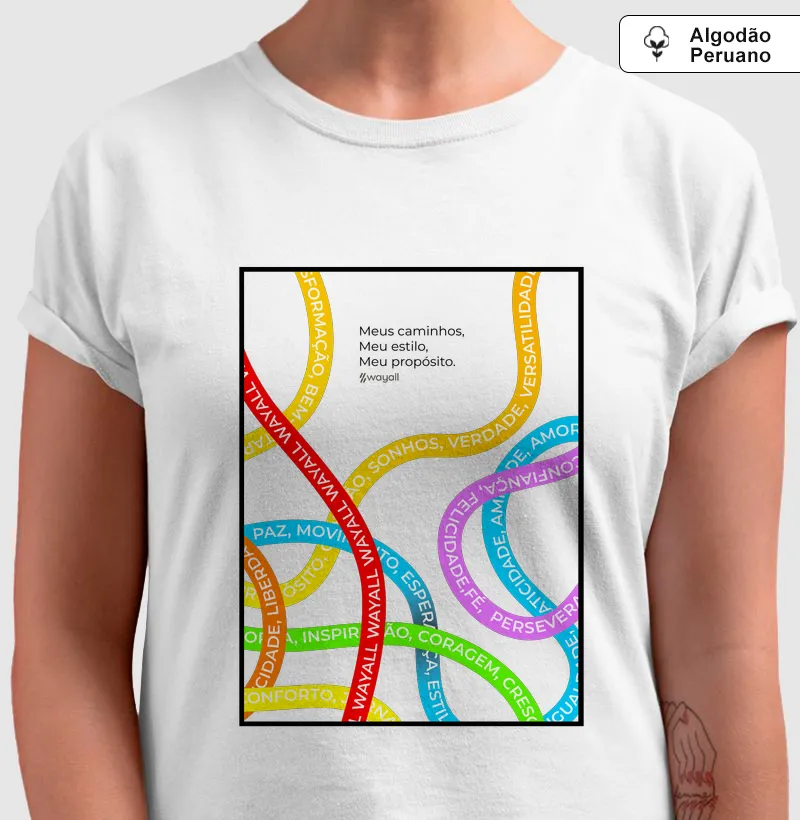 Camiseta Baby Look WayAll Premium- Meu caminho, meu estilo, meu propósito