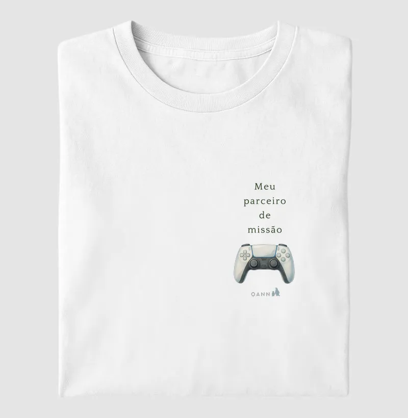 Camiseta Revelação de Gravidez para o Pai — Meu Parceiro de Missão