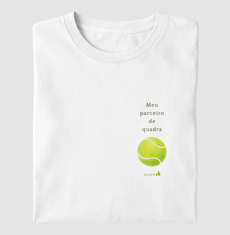 Camiseta Revelação de Gravidez para o Pai — Meu Parceiro de Quadra