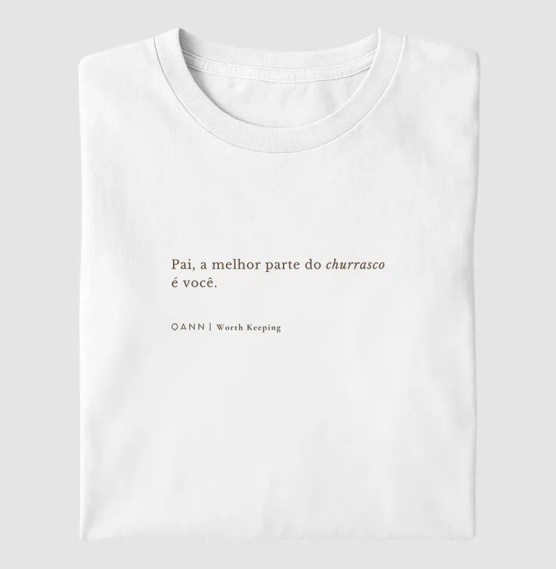 Camiseta Para Kit Dia dos Pais Filho/ Filha - Churrasqueira 