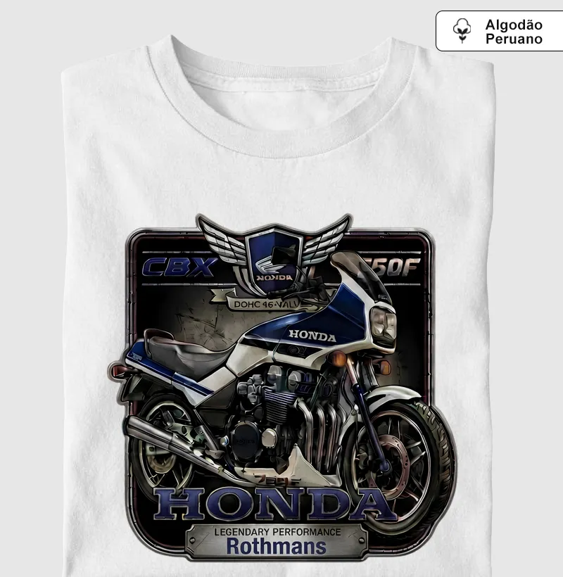 CBX 750F Rothmans  - Camiseta Algodão Peruano