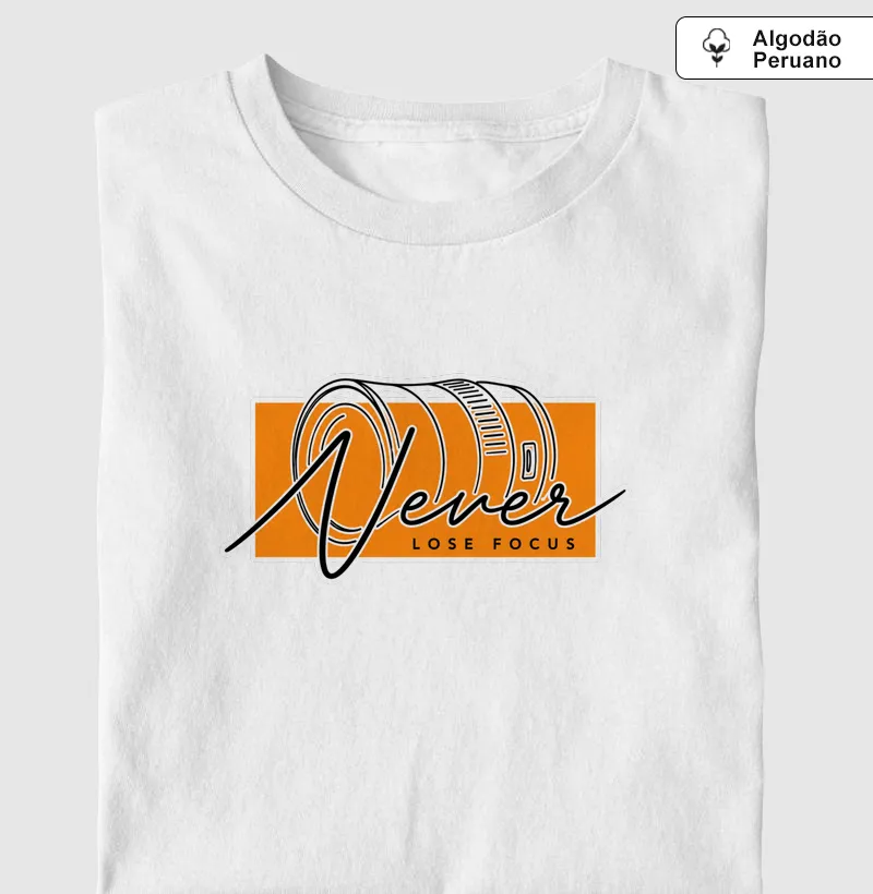 Neve lose focus - lente - Camiseta Algodão Peruano