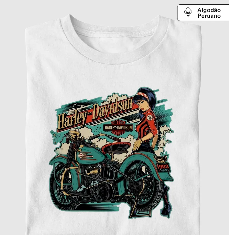 Supreme Harley Pin Up 2 (tecido algodão peruano)