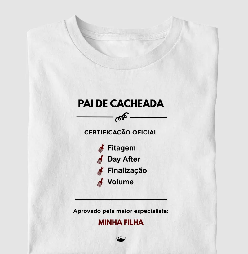 Pai de Cacheada – Certificado Oficial