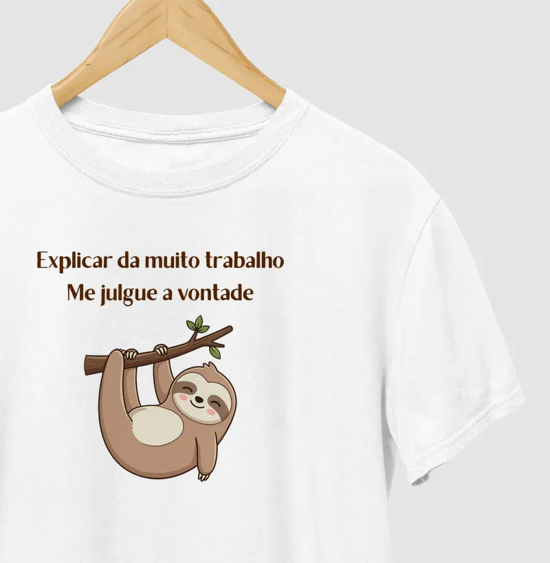 Camiseta explicar da trabalho