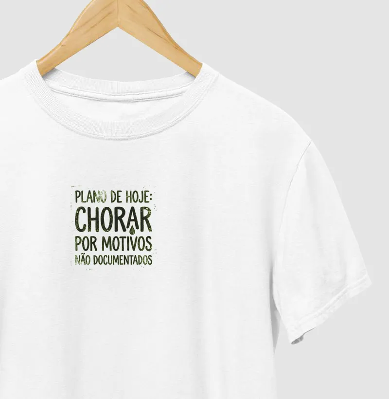 Plano de Hoje: Chorar por Motivos Não Documentados