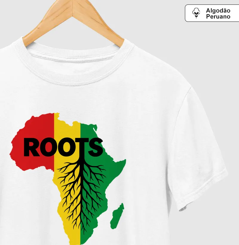 African Roots - Camiseta Algodão Peruano