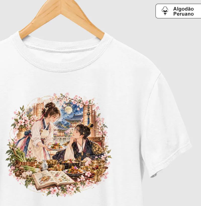 Camiseta Premium Sabores do Destino em Aquarela