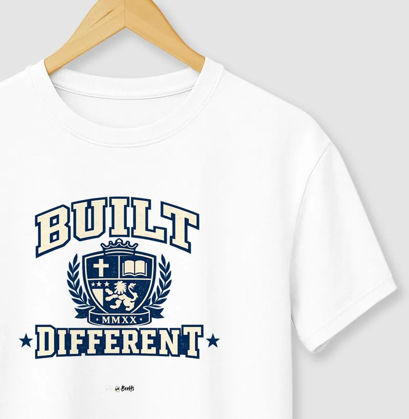 Camiseta Built Different | Identidade Forjada em Valores