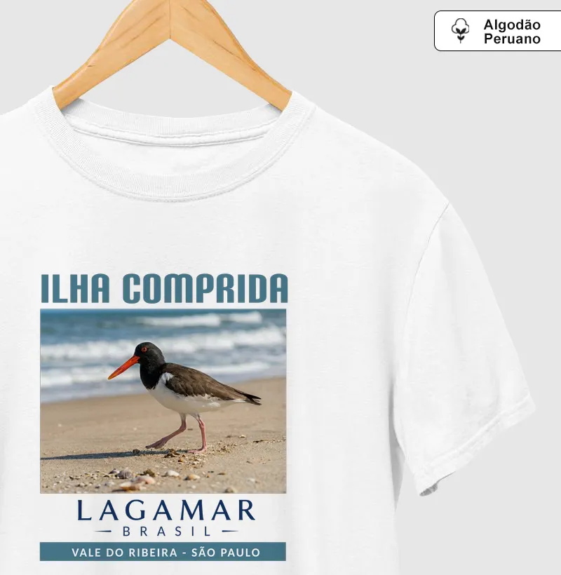 Piru Piru Ilha Comprida - Camiseta Algodão Peruano
