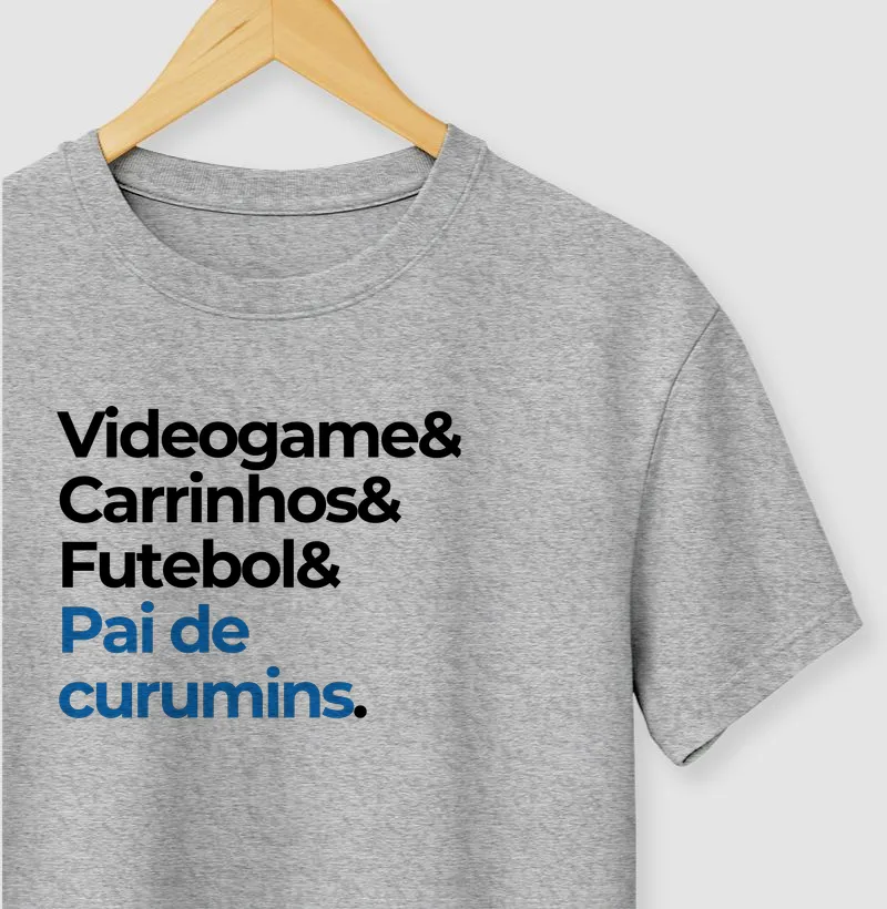 Videogame, carrinhos, futebol, pai de curumins