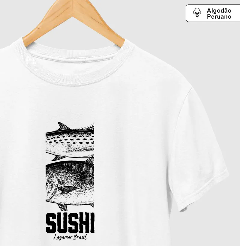 Camiseta Sushi em algodão peruano