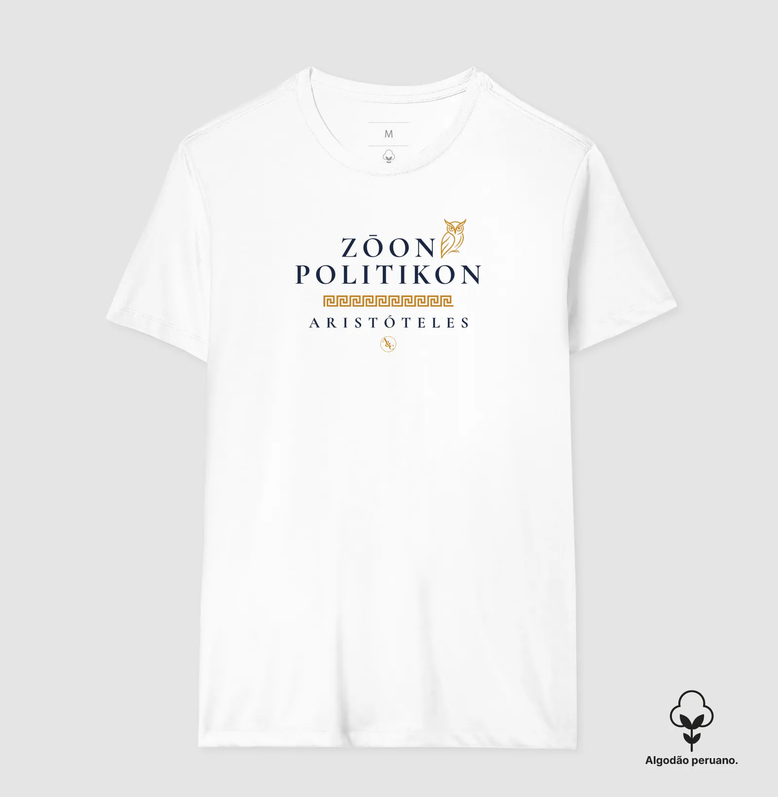 CAMISETA TIPOGRÁFICA ZŌON POLITIKON - ARISTÓTELES - Imagem 3